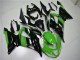 Kawasaki ZX6R Motorrad Verkleidung 2013-2018 - Grun Glanzendes Schwarz