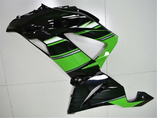Kawasaki ZX6R Motorrad Verkleidung 2013-2018 - Grun Glanzendes Schwarz