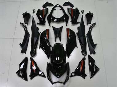 Kawasaki Z800 Motorrad Verkleidung 2013-2018 - Glanzendes Schwarz Rot Silber