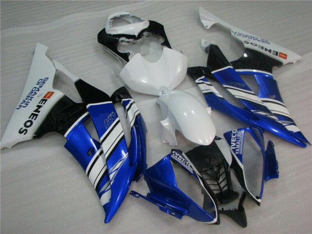 Yamaha YZF R6 Motorrad Verkleidung 2008-2016 - Weiss Blau Schwarz ENEOS Semakin Didepan
