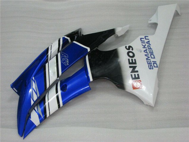 Yamaha YZF R6 Motorrad Verkleidung 2008-2016 - Weiss Blau Schwarz ENEOS Semakin Didepan