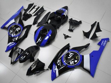 Yamaha YZF R6 Motorrad Verkleidung 2008-2016 - Weiss Blau Glanzendes Schwarz
