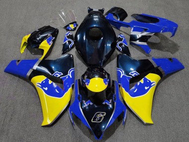 Honda CBR1000RR Motorrad Verkleidung 2008-2011 - Dunkel Blau Gelb Red Bull