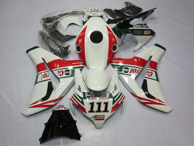 Honda CBR1000RR Motorrad Verkleidung 2008-2011 - Weiss Rot Grun Castrol 111