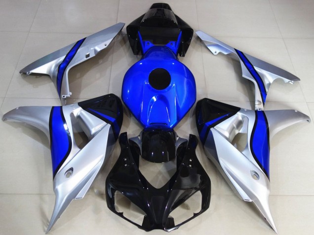 Honda CBR1000RR Motorrad Verkleidung 2006-2007 - Silber Blau Glanzendes Schwarz