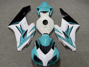 Honda CBR1000RR Motorrad Verkleidung 2004-2005 - Weiss Cyan Blau Glanzendes Schwarz