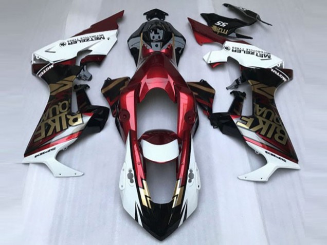 Honda CBR1000RR Motorrad Verkleidung 2017-2023 - Weiss Dunkel Rot Glanzendes Schwarz
