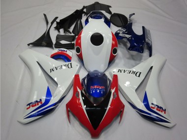 Honda CBR1000RR Motorrad Verkleidung 2008-2011 - Weiss Rot Blau HRC Dream Glanzendes Schwarz