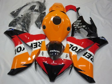 Honda CBR1000RR Motorrad Verkleidung Kit 2008-2011 - Orange Weiss Rot Glanzendes Schwarz Repsol