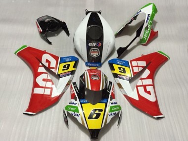 Honda CBR1000RR Motorrad Verkleidung 2008-2011 - Weiss Rot Gelb Grun Schwarz Givi 6