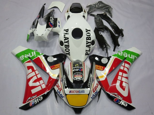 Honda CBR1000RR Motorrad Verkleidung 2008-2011 - Weiss Rot Gelb Grun Schwarz Givi Playboy