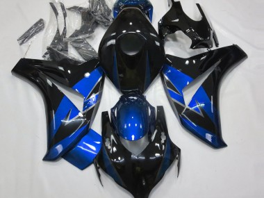 Honda CBR1000RR Motorrad Verkleidung 2008-2011 - Blau Glanzendes Schwarz