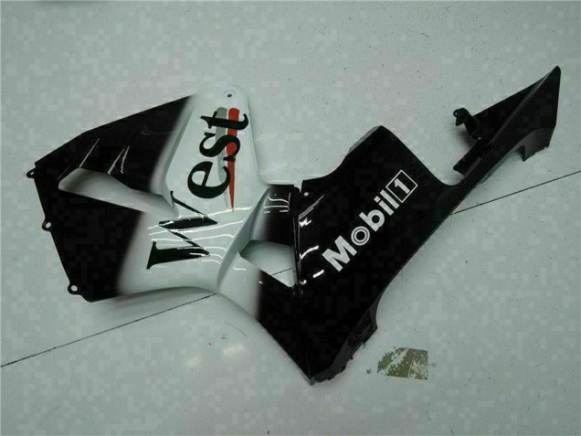 Honda CBR600RR Motorrad Verkleidung 2003-2004 - Glanzendes Schwarz Weiss West Mobil