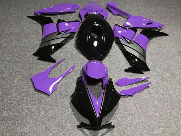 Honda CBR1000RR Motorrad Verkleidung 2012-2016 - Lila Grau Glanzendes Schwarz