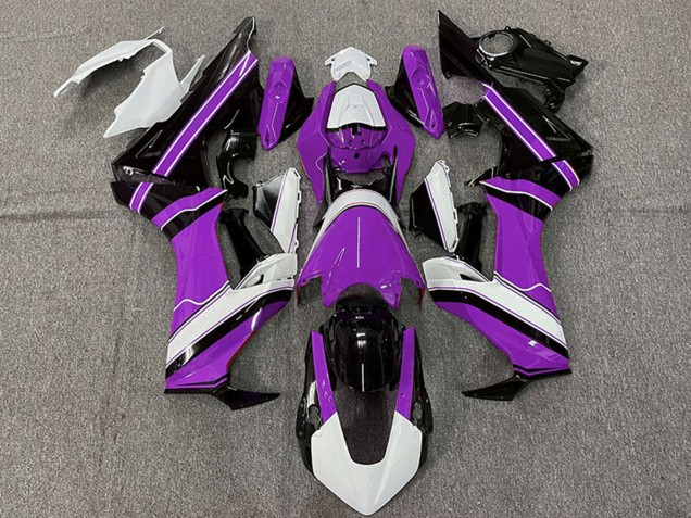 Honda CBR1000RR Motorrad Verkleidung 2017-2023 - Weiss Lila Glanzendes Schwarz