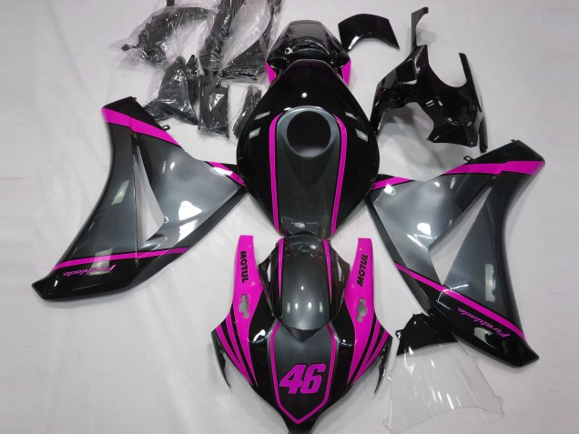 Honda CBR1000RR Motorrad Verkleidung 2008-2011 - Grau Rosa Matt Schwarz Motul 46