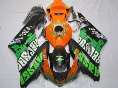 Honda CBR1000RR Motorrad Verkleidung 2004-2005 - Orange Grun Matt Schwarz Rossi