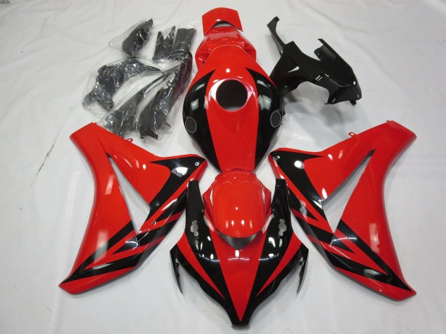 Honda CBR1000RR Motorrad Verkleidung 2008-2011 - Rot Glanzendes Schwarz OEM Stil