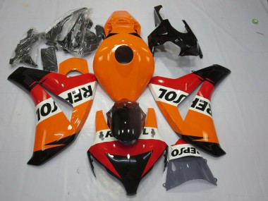 Honda CBR1000RR Motorrad Verkleidung 2008-2011 - Orange Weiss Rot Glanzendes Schwarz Repsol