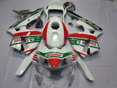 Honda CBR600RR Motorrad Verkleidung 2003-2004 - Weiss Rot Grun Castrol