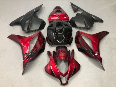 Honda CBR600RR Motorrad Verkleidung 2009-2012 - Rot Glanzendes Schwarz OEM Stil