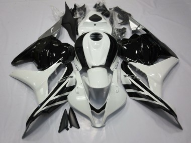 Honda CBR600RR Motorrad Verkleidung 2009-2012 - Weiss Glanzendes Schwarz