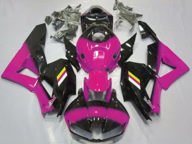 Honda CBR600RR Motorrad Verkleidung 2013-2023 - Rosa Glanzendes Schwarz Weiss Gelb