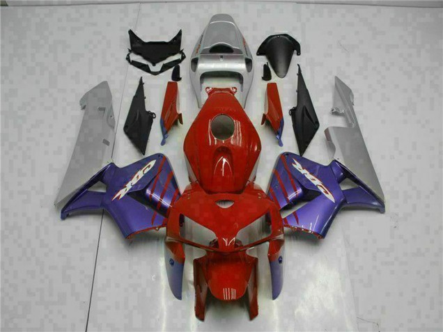 Honda CBR600RR Motorrad Verkleidung 2005-2006 - Rot Lila Grau