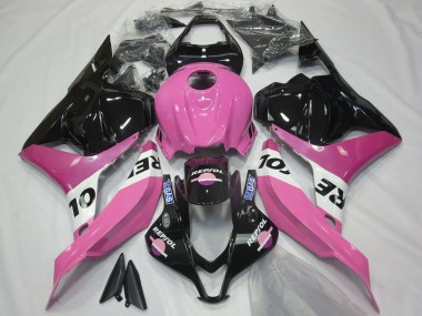 Honda CBR600RR Motorrad Verkleidung 2009-2012 - Rosa Weiss Glanzendes Schwarz Repsol