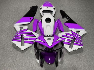 Honda CBR600RR Motorrad Verkleidung 2005-2006 - Lila und Weiss Flugel