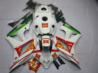 Honda CBR600RR Motorrad Verkleidung 2007-2008 - Weiss Rot Grun Gelb San Carlo