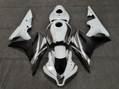 Honda CBR600RR Motorrad Verkleidung 2007-2008 - Weiss Matt Schwarz