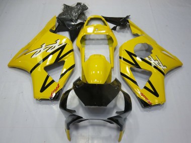 Honda CBR954RR Motorrad Verkleidung 2002-2003 - Gelb Glanzendes Schwarz