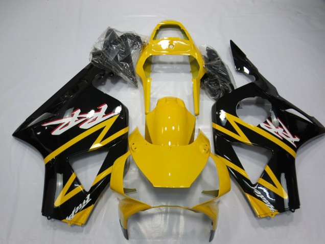 Honda CBR954RR Motorrad Verkleidung 2002-2003 - Gelb Glanzendes Schwarz