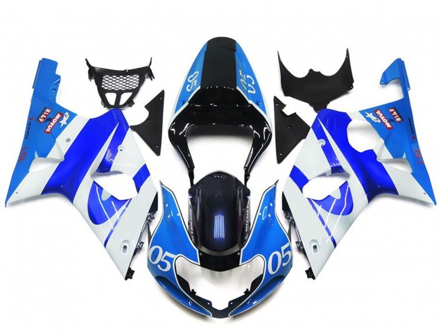Suzuki GSXR 1000 Motorrad Verkleidung 2000-2002 - Blau Weiss Schwarz 05