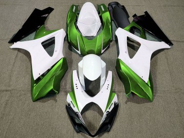 Suzuki GSXR 1000 Motorrad Verkleidung 2007-2008 - Weiss Grun Schwarz