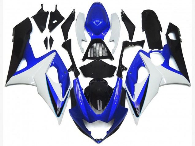 Suzuki GSXR 1000 Motorrad Verkleidung 2005-2006 - Weiss Rot Blau Gelb