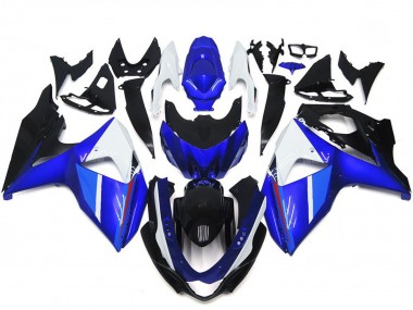 Suzuki GSXR 1000 Motorrad Verkleidung 2009-2016 - Weiss Blau Schwarz