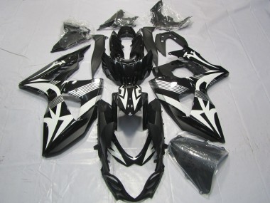 Suzuki GSXR 1000 Motorrad Verkleidung 2009-2016 - Schwarz Weiss