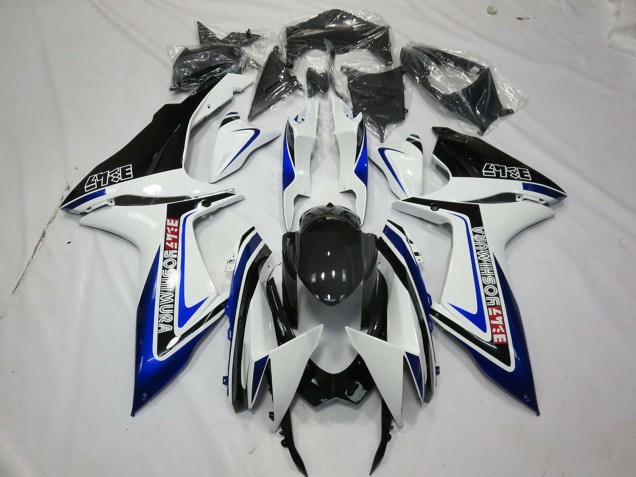 Suzuki GSXR 600 / GSXR 750 Motorrad Verkleidung 2011-2024 - Weiss Blau Glanzendes Schwarz Alstare