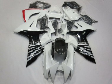 Suzuki GSXR 600 / GSXR 750 Motorrad Verkleidung 2011-2024 - Weiss Glanzendes Schwarz Rot