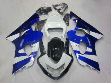 Suzuki GSXR 600 / GSXR 750 Motorrad Verkleidung 2004-2005 - Weiss Blau Schwarz OEM Stil