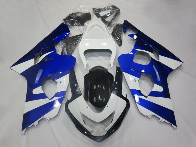Suzuki GSXR 600 / GSXR 750 Motorrad Verkleidung 2004-2005 - Weiss Blau Schwarz OEM Stil