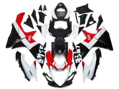Suzuki GSXR 600 / GSXR 750 Motorrad Verkleidung 2011-2024 - Weiss Rot Glanzendes Schwarz