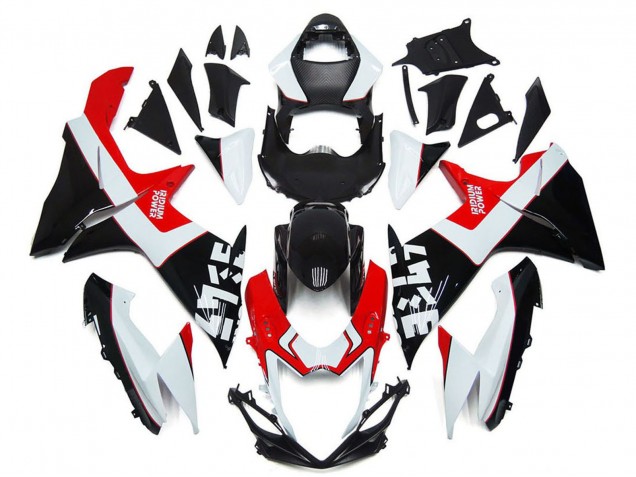Suzuki GSXR 600 / GSXR 750 Motorrad Verkleidung 2011-2024 - Weiss Rot Glanzendes Schwarz