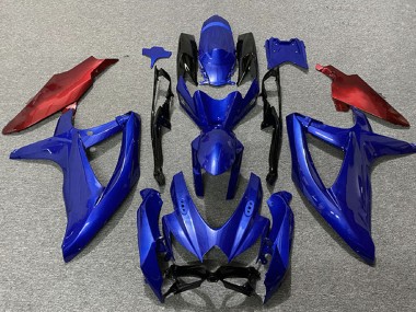 Suzuki GSXR 600 / GSXR 750 Motorrad Verkleidung 2008-2010 - Blau Rot