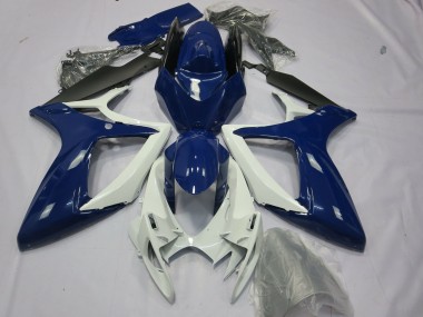 Suzuki GSXR 600 / GSXR 750 Motorrad Verkleidung 2006-2007 - Blau Weiss Schwarz