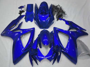 Suzuki GSXR 600 / GSXR 750 Motorrad Verkleidung 2006-2007 - Glanzendes Blau Schlichtes