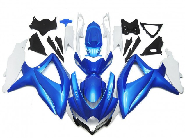 Suzuki GSXR 600 / GSXR 750 Motorrad Verkleidung 2008-2010 - Weiss Hellblau