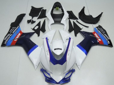 Suzuki GSXR 600 / GSXR 750 Motorrad Verkleidung 2011-2024 - Weiss Blau Schwarz Rot Motul